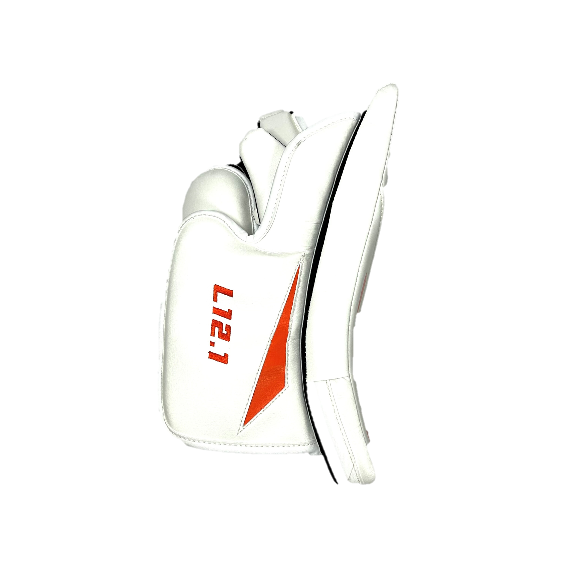 Nouveau True L12.1 - Bloqueur de gardien Carter Hart NHL Pro Stock (blanc/orange)